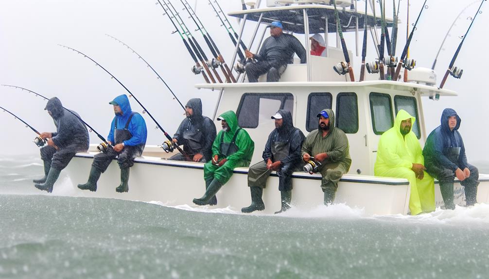 fishing charters in rainy weather